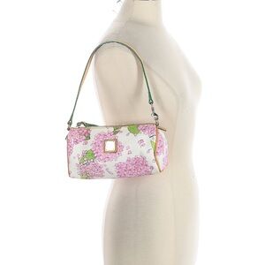 Dooney & Bourke Pink and Green Floral Shoulder Bag